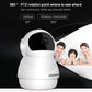 Anpwoo PTZ security camera with 360° PTZ rotation graphic and horizontal/vertical ranges