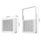 White foldable mosquito killer lamp, front and side views with size markings