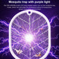 Mosquito trap lamp with purple LED glow inside oval mesh grid
