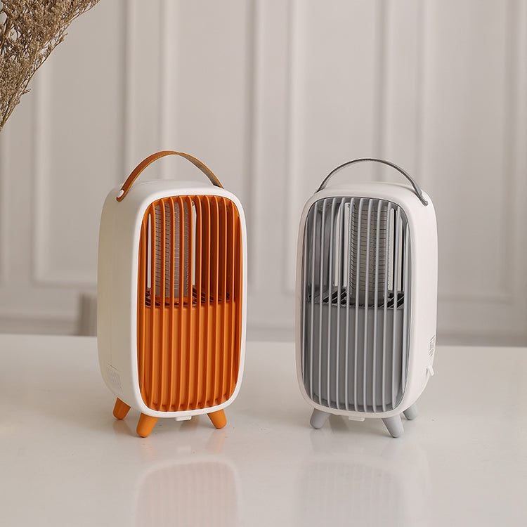 Two compact mosquito killers in orange and grey, each with top handle and grille