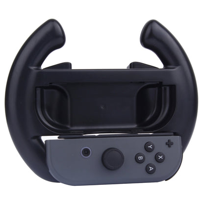 Semicircle steering wheel controller with dark grips and front button panel