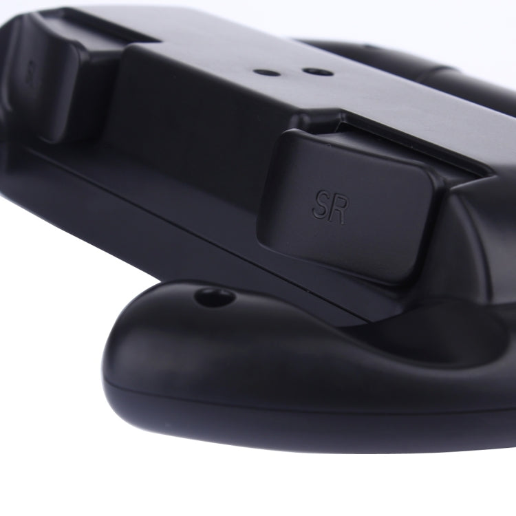 Semicircle steering wheel controller side detail with SR marking on the base