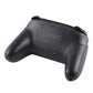 Black wireless game controller back view with model label and textured grips