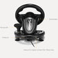 Racing steering wheel controller back with dual paddles, shifter, and pedal port.