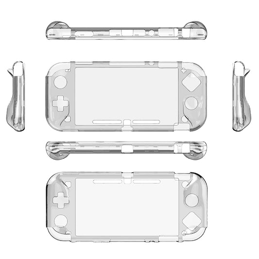 Nintendo Switch Lite protective cover set with clear top, bottom, and side pieces, PC