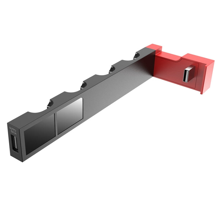 iPega Joy-Con charging dock stand with red end cap and four inset Joy-Con slots