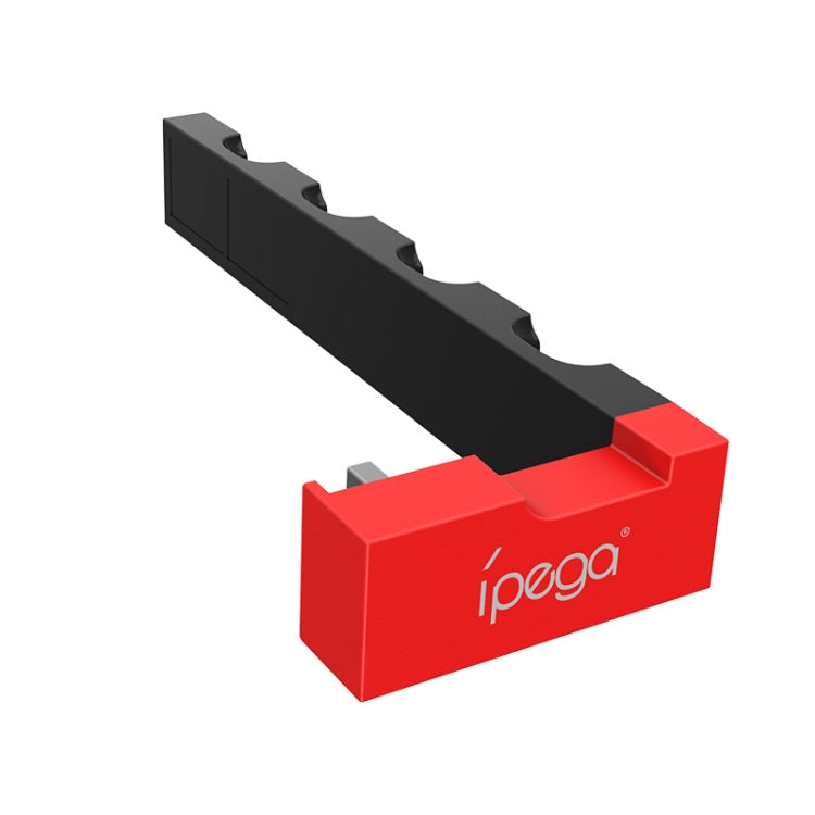 iPega Joy-Con charging dock stand in black and red with iPega logo on front base