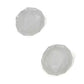 Diamond-textured grip caps, 2-piece set, clear white transparent octagon shapes