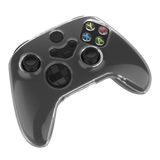 Transparent gamepad cover for Xbox Series X controller, dark shell with button cutouts