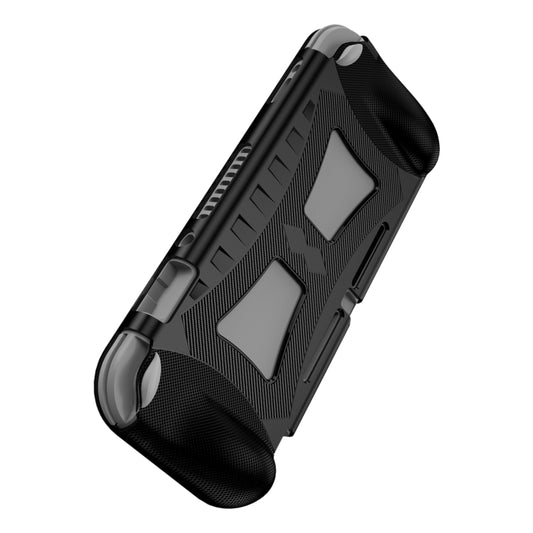 Black TPU Switch Lite shell with textured grip, curved handle, and open button areas