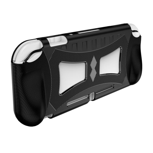 Black TPU protective shell for Nintendo Switch Lite with cutouts and side grips