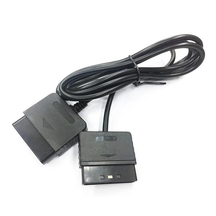 Game console controller extension cable set with stacked connector ends and bundled cord