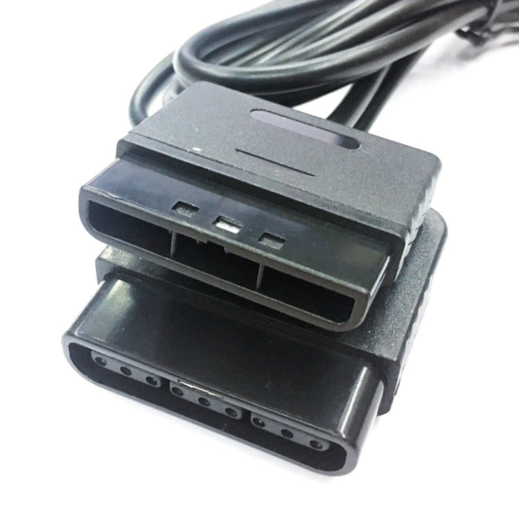 Game console controller extension cable set close-up of port connectors and bundled cable