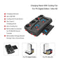 Charging cooling fan base with retractable game storage bracket and USB hub