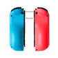 Back view of red and blue split joypad halves with reset and unload buttons