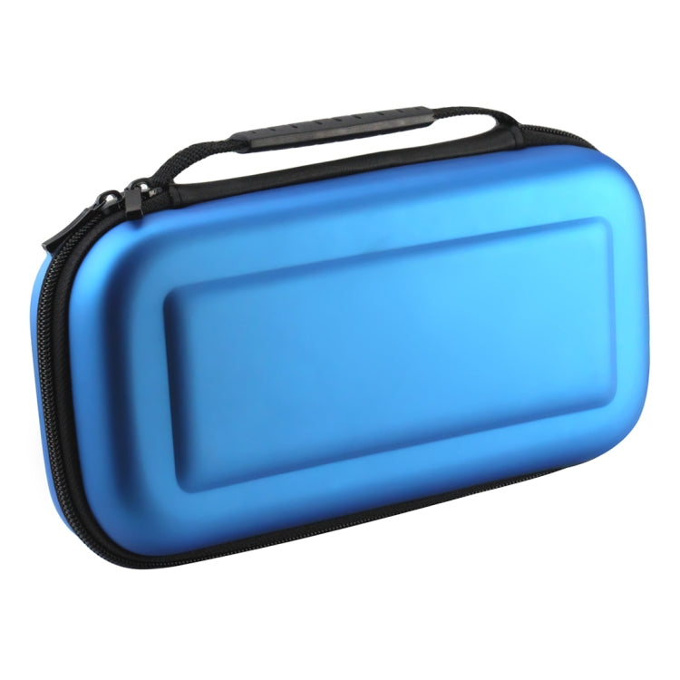Blue EVA protective storage case bag with black zipper and handle