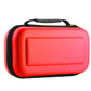 Red EVA protective storage case bag with black zipper and top carry handle