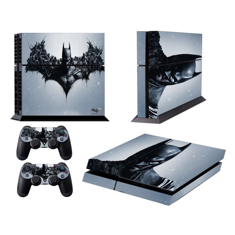 Batman graphic PS4 console skin and controller sticker, glossy dark design