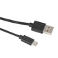 OIVO braided cable with two USB connector ends, black housing and silver tips