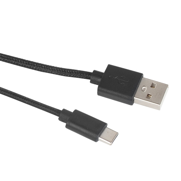 OIVO braided cable with two USB connector ends, black housing and silver tips