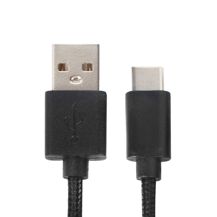 OIVO USB-A and USB-C connectors on black braided charging cable