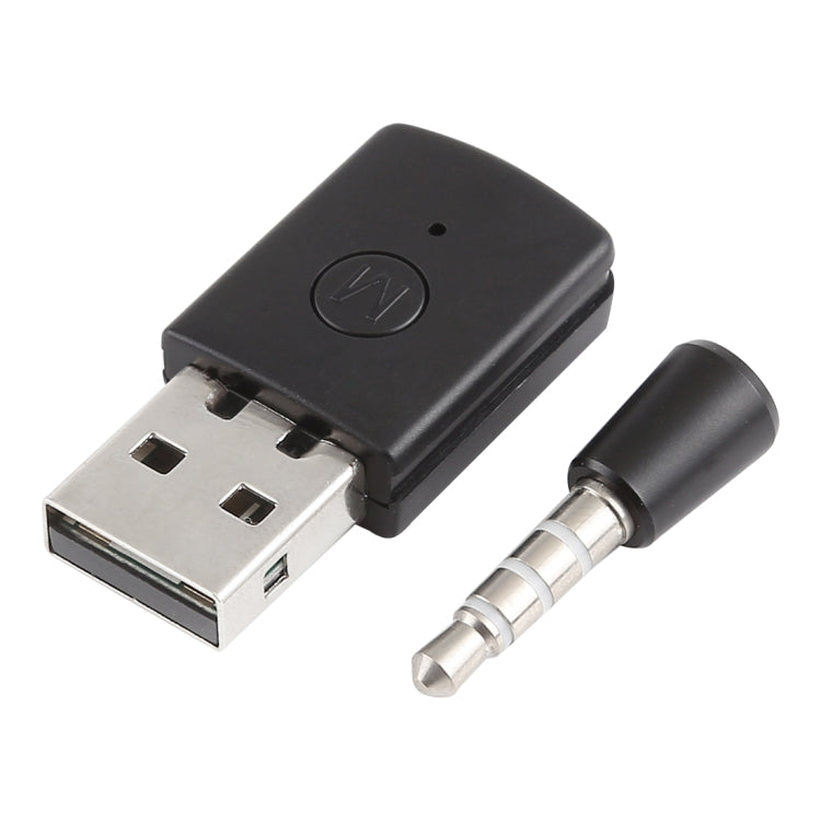 USB Bluetooth dongle showing USB ports and 3.5mm audio plug
