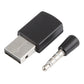USB Bluetooth adapter dongle with USB plug and 3.5mm audio connector