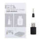 PS4 USB Bluetooth dongle user manual with 3.5mm audio adapter and USB dock