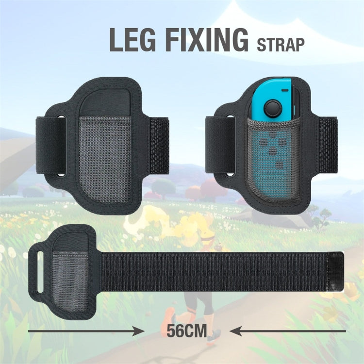 Black leg fixing strap with mesh pocket and teal controller cover