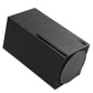 Console dust screen cover with round front opening and side vent mesh texture