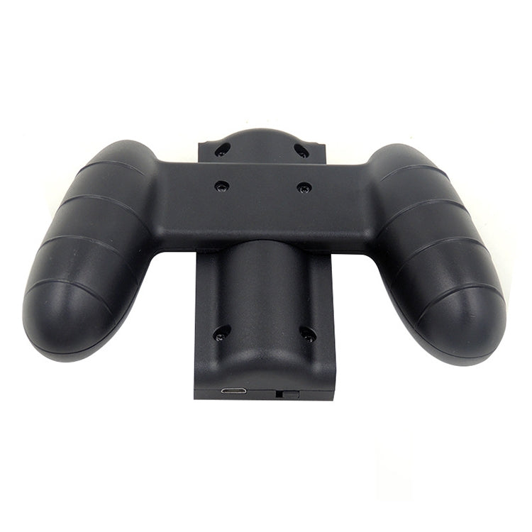 Black controller grip charger with two soft grips and bottom charging port