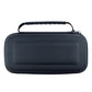 Portable Switch Lite storage case, dark textured exterior with top handle and zipper