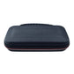 Portable Switch Lite storage case with cushioned top, dark textured fabric, zipper edge