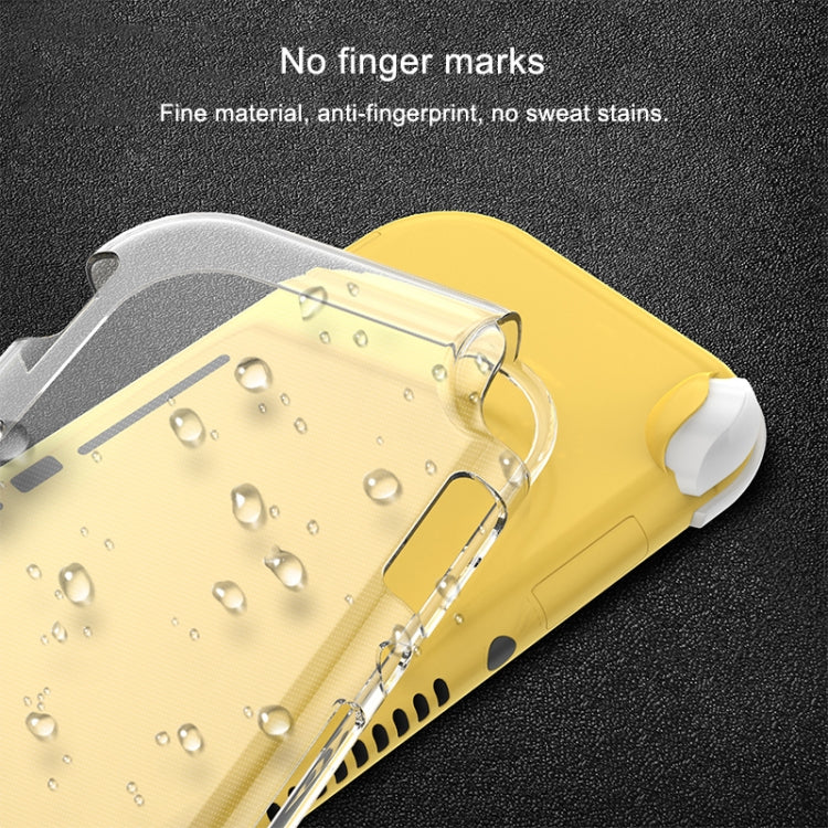 Transparent TPU case for Switch Lite with anti-fingerprint surface and water beads