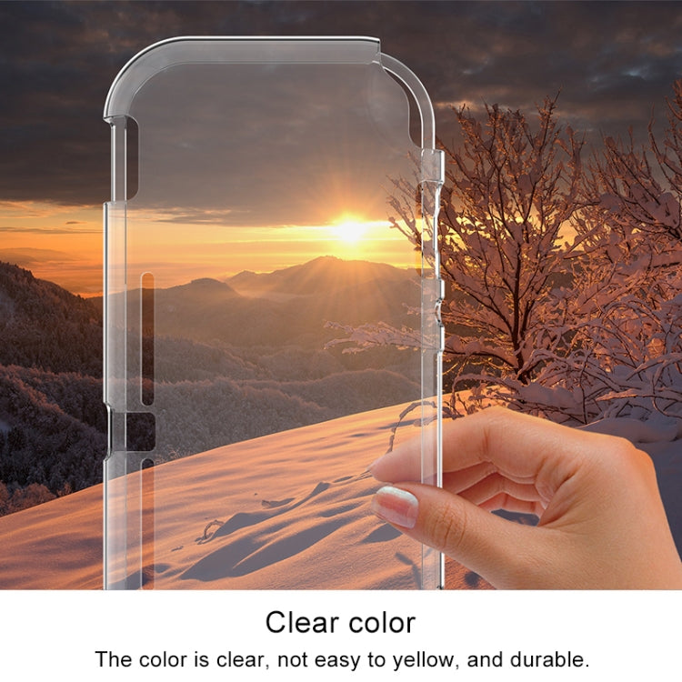 Transparent TPU case for Switch Lite, clear finish with raised corner bumpers