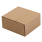 Squared solar-powered water fountain pump shipping box in brown kraft cardboard