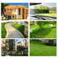 Solar-powered water fountain pump shown in landscaped outdoor pond and garden