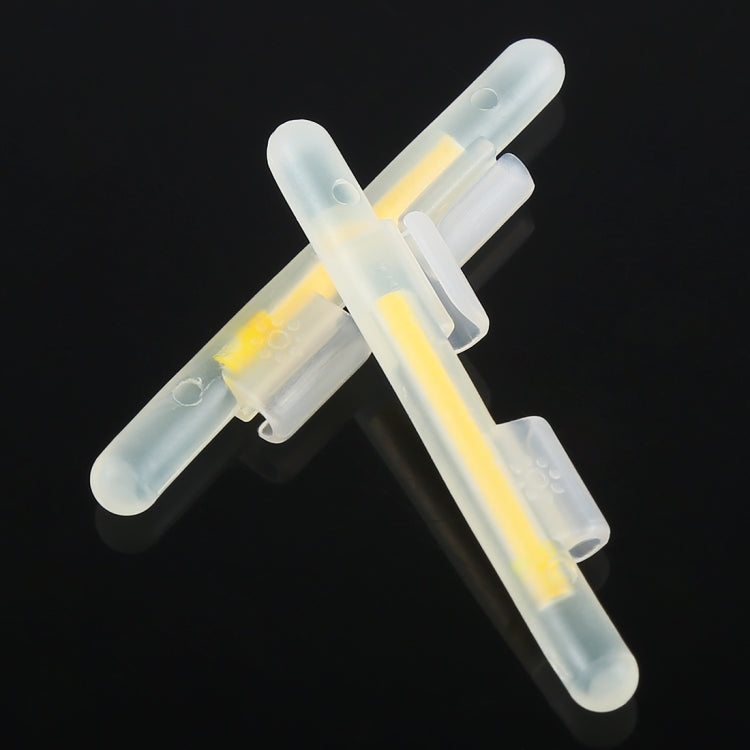Clip-on luminous fishing light sticks, three bars crossing, translucent blue and yellow glow