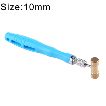 Mini round head hammer with blue handle and copper head, 10mm