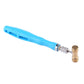 Side view mini round head hammer with blue handle and copper head, 10mm