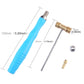 Blue mini round head hammer with copper head, plus metal parts and size dimensions