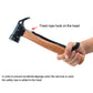 Shark-style nail puller hammer with fixed rope hook on black head