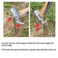 Shark-style nail puller hammer head corner for pulling nails from ground