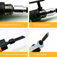 Step-by-step connector alignment for electric carving knife with wrench tightening