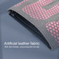 Half finger yoga gloves, gray palm with pink hexagon grip pattern detail