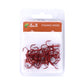 HENGJIA fishing hook blister pack, red treble hooks, 20 pcs inside