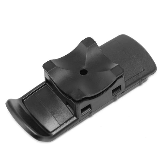 Black bicycle GPS mount cradle with curved top support and side connection ports.