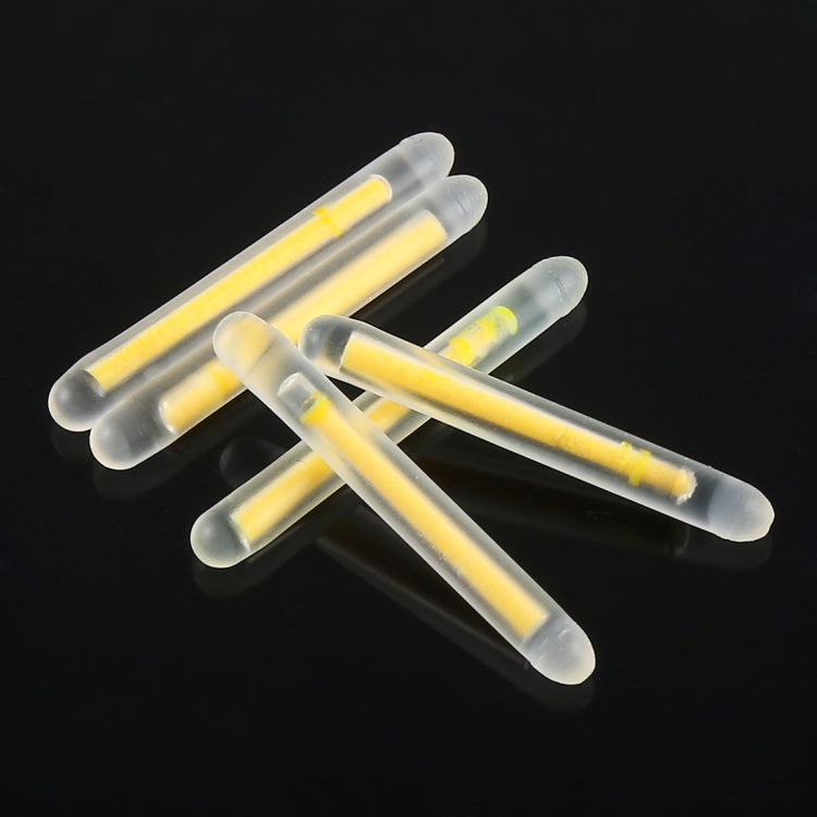 Set of OCEAN SUN luminous light sticks with glowing yellow tips in clear tubes