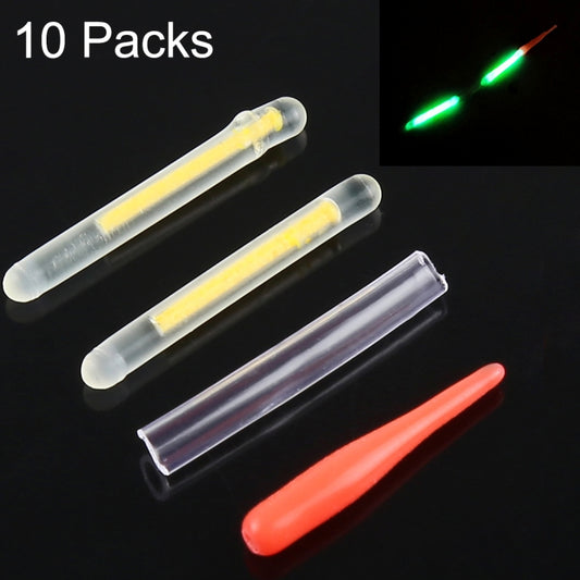 Night fishing light sticks, translucent casing with yellow glow; four assorted colors shown