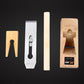 Wood plane cutter blades set with metal irons and wooden holders